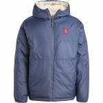 Adidas Manchester United FW24 Spordid Manchester United Jalgpall Vabaaja Kultuur Kahepoolne Soe Puuvillane Jope Meeste Jope Tumehall Kreemjas IT4182 XL