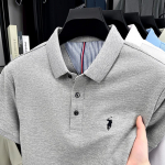 RogueWave 100% puuvillane l&uuml;hikeste varrukatega meeste polos&auml;rk Moodne tikandiga golfis&auml;rk Vabaaja &auml;ris&auml;rk M hall v&auml;rv