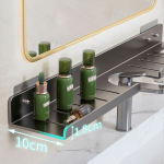 Bathroom Rack Wall Shelf Elegant Lightweight Toilet Mirror Front over Sink for Gray