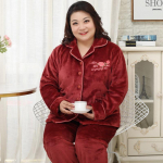 Paks MM talvine pikkade varrukatega kardigan, paksendatud flanellist pidžaama 5XL vanemate plusssuuruses pidžaamade komplekt XXL