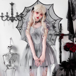 Gooti Kummitus pruut Halloweeni kost&uuml;&uuml;m Tume n&otilde;id Vampiiri riietus Baariesinemiseks Halloweeni kost&uuml;&uuml;m L hall v&auml;rv