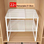 Laiendatav garderoobi- ja k&ouml;&ouml;giorganisaator: Astmelised riiulid, riidekapi vaheseinad, kingariiul ja vidinate hoiustamine