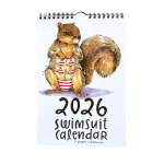 2026 Armsad Loomad Ujumistrikoo Seinakalender 12-kuuline Riputatav Planeerija Naljakas Loomateemaline Kalender Kodu, Kontori, Klassiruumi Kasutuseks 1pc