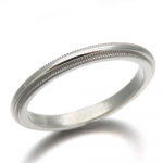 Used TIFFANY&Co. Ring Milgrain EU#46 Pt950Platinum 2.9g Platinum jewelry