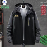 Meeste fliisvoodriga veekindel talvine t&ouml;&ouml;jakk - Tuulekindel, Suur suurus, Logotr&uuml;kk L armee roheline v&auml;rv