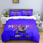 Mood Jalgpall M-Mbappe Digitr&uuml;kk Voodipesukomplekt Tekikott Tekk Voodi Noored Lapsed T&uuml;drukud Poisid S&uuml;nnip&auml;evakingitus US Full(200x230cm)