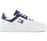 Tommy Hilfiger Retro Basket Essential - Herren Sneakers Schuhe Leder Wei&szlig; EM0EM01395-DW4 ORIGINAL EU 42 UK 8 valge