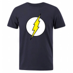 BIG BANG Theory T-s&auml;rk The Lightning Print T-s&auml;rk meestele Puuvillane &uuml;lisuur riietus vabaaja t&auml;nava l&uuml;hikeste varrukatega naljakad s&auml;rgid 4XL