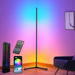 RGB V&auml;rvi Muutev P&otilde;randalamp, H&auml;mardatav, 153cm K&otilde;rge, LED Nurgavalgusti, Kaudne Valgustus, Reguleeritav Heledus ja Kiirus, Jaapani Juhend