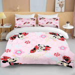 Minnie Hiire Voodipesukomplektid Pehme Tekikate Voodikate Tekikate Padjap&uuml;&uuml;r 2-3 Osalised Komplektid Magamistoa Kaunistus EU Single 135x200cm