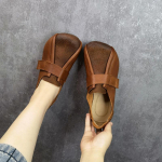 2024 Uued Saabumised &Uuml;mara Ninaga Madalad Baleriinid Naine Lihtsad Pehmed ja Suede Nahast Mokassiinid Daamide Retro Kingad Naiste Madal King CN40 (Foot 25cm) must