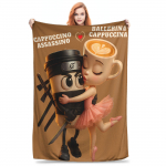 Ballerina Cappuccina Cappuccino Itaalia Ajusurnud Pl&uuml;&uuml;sist Tekk &Uuml;li&otilde;pilased Flanellist Visketekk Diivani Tooli jaoks Pehme Voodikate 30x40in