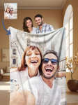 1 tk Kohandatud fototekk Personaalne flanellist tekk fotode ja tekstiga Voodipesu tekk Personaalne perefotodega tekk 30x40in