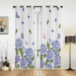 Punased ja mustad roosid aknakardinad Maalilised kardinad elutuppa Dekoratiivesemed Elutuba 135W x 60H(cm)