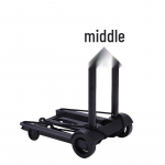 Raudtorust 2-rattaline kokkupandav k&auml;ruk&auml;ru: Kerge pagas ja ostuk&auml;ru must