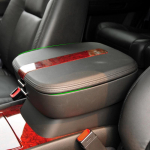 Autotarvikud Keskkonsooli kaas k&auml;etoe karbi nahkkatte kleebistrim Cadillac Escalade 2007 2008 2009 2010 2011 jaoks