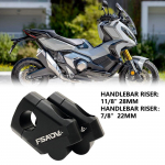 Mootorratta alumiiniumist juhtraua k&otilde;rgenduse klambri kinnitus Honda X-ADV 750 X ADV 750 Twin CRF1000L CBF500 jaoks 22mm Black