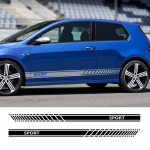 Sportauto ukse k&uuml;lgliistu triibud kleebised GTI auto tarvikud Volkswagen VW Golf 7 5 4 3 6 2 1 MK7 MK5 MK2 MK6 MK4 MK1 MK3 jaoks Glossy Blue