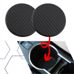 2PCS Car Water Cup Bottle Holder Anti-slip Pad Mat Silica Gel Non-Slip Silicone Round Mat wear-resistant Anti-Slip Mat B