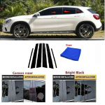 Mercedes Benz GLA 2015 jaoks- s&uuml;sinikkiust auto akna ukse sammas BC sammas posti katte trimmi peegli efektiga arvuti bright black