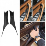 Inner Door Handle ide Cover Protect Case Fits 2018- BMW 5 Series G30 G31 Black-2PCS