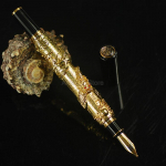 Jinhao K&otilde;rgekvaliteediline Metallist Vintage T&auml;itesulepea Ida-draakoni Seeria Raske Pliiats Iriidiumi Peene Otsikuga Kuldne Tarvik Kirjutamiskingitus Pliiats kuldne