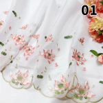 Hiina stiilis pehme tikandid Lootose lilledega pitskangas Organza t&uuml;llkangas isetehtud Hanfu kleit-s&auml;rkide nukuriie &otilde;mblemine k&auml;sit&ouml;&ouml; 50x45cm
