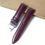 MERJUST K&auml;sitsi valmistatud 22MM Cordovan Horween Ehtne Nahk Punane Must Roheline Kella Rihm K&auml;epael Piloodi Kella Rihma V&ouml;&ouml; 22mm punane