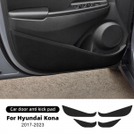Ukse l&ouml;&ouml;gikaitse Hyundai Kona 2017 2018 jaoks   LHD RHD Auto Nahk S&uuml;sinikmatid Katte Lisatarvikud Leather Texture