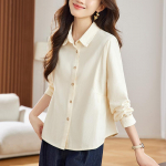 Elastne pikkade varrukatega pluus naistele p&auml;rast juuste kandmist Uuendatud stiil T&ouml;&ouml;le sobiv disain Spetsiifiline kihiline pluus naistele XXL