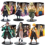 1-6 tk Anime Demon Slayer Kimetsu no Yaiba figuur Kamado Tanjirou tegevuskuju Agatsuma Zenitsu Nezuko s&otilde;dalane PVC mudel m&auml;nguasjad