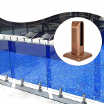 Glass Clamp Clip 10-12 mm Thick Easily Install Holder Support Bracket for Balustrade Post roosa kuldne v&auml;rv