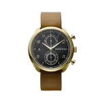 MASTER WORKS Quattro 002 Kell Kvarts Nahk Pruun (MW07YB-EDLBO8) Meeste Jaapanis valmistatud kell, 41 mm, rihm, kronograaf, kuld