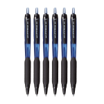uni-ball Jetstream SXN101 0.7mm Sinise tindiga rullpallpliiats Pakk 6 tk Sile sisset&otilde;mmatav kirjutusvahend