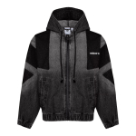 Adidas Originals FW25 teksajakk laia l&otilde;ikega lukuga spordihuppari pikad varrukad teksajakk meeste jakid KR5055 L