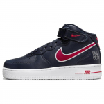 Nike Air Force 1 '07 Mid Obsidian University Red White Wolf Grey Naiste FJ0728-400 38