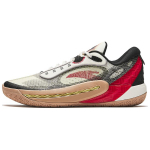 Anta Shock Wave 6 Comfortable And Breathable Cushioning, Wear Resistant Low top Basketball Shoes Men's White Black Red 112431106Q-3 42.5