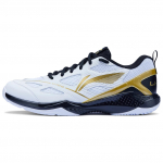 Li Ning Gale Lite Libisemisvastased Kulumiskindlad Madalad Sulgpallijalatsid Unisex Valge Kuldne Must AYTU025-3 41.5