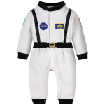 V&auml;ikelapse astronauti kost&uuml;&uuml;m Beebipoiste kosmoseriiete rompertid Imiku Halloweeni S&uuml;nnip&auml;evapeo Cosplay Peokost&uuml;&uuml;m Jumpsuit 6-12 Months white