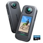 AKASO 360 tegevuskaamera koos 64 GB SD-kaardiga 72 MP Uus 48 MP tasemega &Uuml;li sile AI N&auml;htamatu selfie-kepp Pikk salvestusaeg - 5,7K 360&deg; video, 360&deg;
