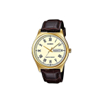 CASIO Meeste Standardseeria Kuldne Kell MTP-V006GL-9B MTP-V006GL-9B Gold Dial and Brown Band