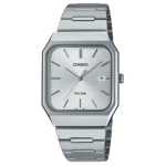 CASIO G SHOCK 50m Veekindel Kvartsliikumine Roostevabast Terasest Rihmaga K&auml;ekell Unisex H&otilde;bedane Tihvt MTP-B185D-7AV Silver Dial