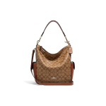 Coach Pennie 27 Klassikaline Monogramm Suure Mahutavusega Nahaga Kaetud L&otilde;uend Koti Koti Risti keha &Otilde;la T&otilde;mblukuga Kott Naiste kotid Khaki C1523-IMS5U Basic Set (Bag+Dust Bag)