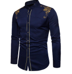 Uus meeste lihtne tikitud s&auml;rk rev&auml;&auml;riga Meeste retro pikkade varrukatega liibuv s&auml;rk 2XL must