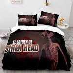 Siren Head Voodipesukomplekt Tekikott Padjap&uuml;&uuml;r &Uuml;he-/Kahekohaline Suurus Lastele T&auml;iskasvanutele Poistele T&uuml;drukutele Kodu Tekstiil 175X220cm-3pcs