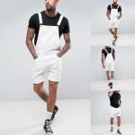 Meeste mitmetaskuline teksa-t&ouml;&ouml;s&auml;rk Overall Jumpsuit Streetwear Overall Traksip&uuml;ksid M valge