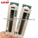 UNI Mitsubishi KuruToga Metallkorpus 0,5 mm Mehaaniline pliiats Puidust k&auml;epidemega - Must. Metal Blue Wooden Barrel beige