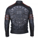 Hiina suurus must tikandid Skull Mootorratta nahast jakid 100% naturaalsest veisenahast motojope Biker nahast mantel Talvine soe riietus M219 2XL must