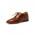 S&uuml;gisesed Naiste Kingad Retro Oxford Naistele Ehtne Nahk Korterid Brogues Paelad Peal Vabaaja Chelsea Kingad Kummist Pruun 35 punakaspruun