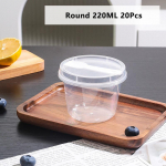 20 tk Magustoidukarikate komplekt 220/280ml Plastikust pudingikarikad kaante ja lusikatega koogi, želee, jogurti, eelroa, magustoidu jaoks, k&uuml;psetusvormid